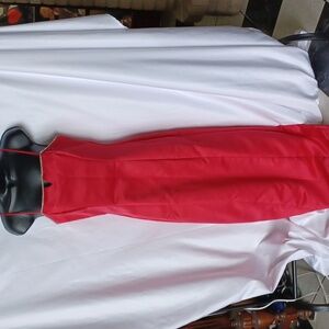 Nadine vintage Prom Dress, Red, rhinestones, made in the USA